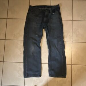 Levi's Relaxed Straight Denim Jeans Blue Medium Wash Distressed 5-Pocket Men